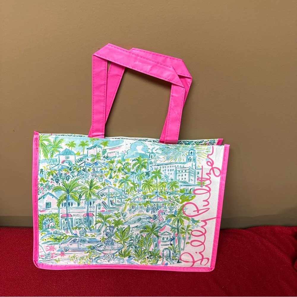 Lilly Pulitzer Reusable Medium Shopping Tote Bag  Multicolor 11x14.5x7”